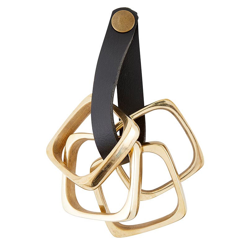 Square Brass Napkin Rings (Set of 4)