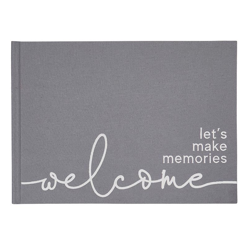 Wedding Guest Book Dark Grey - Welcome