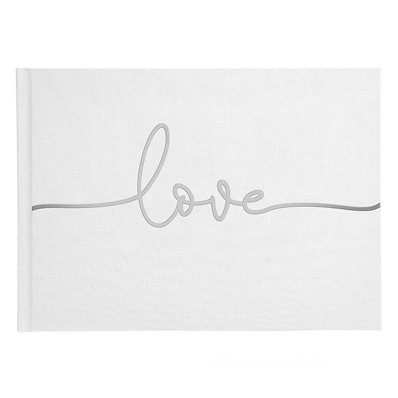 Wedding Guest Book White - Love